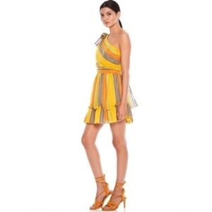 Womens New La Maison Talulah Imperial Mini Dress Watercolour Stripe